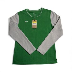 Nike Dri-FIT Coaches 1/2 Zip M Green Pullover Womens  Sz S Football FJ9549-315